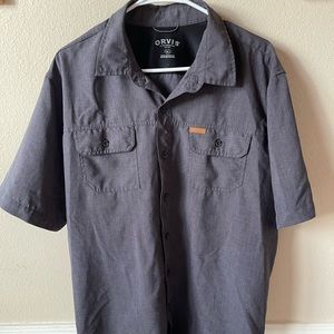 Orvis Mens XL Short Sleeve Woven Tech Shirt, Gray , Item # 1183723
